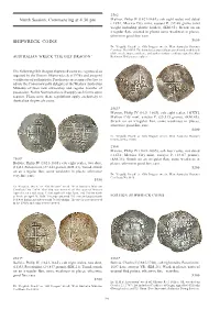 Ninth Session, Commencing at 4.30 Pm SHIPWRECK COINS