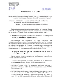 Note Commune N° 19 / 2017