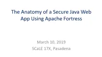 The Anatomy of a Secure Java Web App Using Apache Fortress