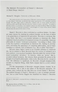 The Multiple Personalities of Daniel J. Boorstin: a Third Image Analysis
