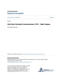 Utah State University Commencement, 2019 – Main Campus