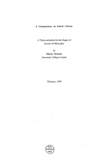A Commentary on Solon's Poems a Thesis Submitted for the Degree Of
