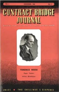 Contract Bridge Joumal