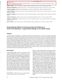 Evaluating the Effects of Varying Levels and Patterns of Green-Tree Retention: Experimental Design of the DEMO Study