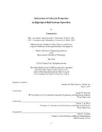 Interaction of Lifecycle Properties in High Speed Rail Systems Operation