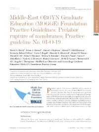 Prelabor Rupture of Membranes and Onset of Spontaneous II