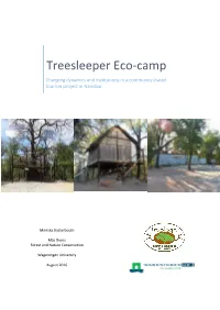 Treesleeper Eco-Camp Changing Dynamics and Institutions in a Community-Based Tourism Project in Namibia