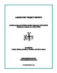 A Copy of the Comprehensive Lab Report List