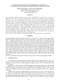 Cnsa): a National Space Resources Access Strategy in Disruptive Time