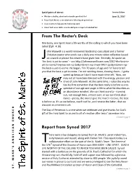 From the Rector's Desk Report from Synod 2017