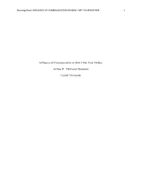 Influence of Communication in How I Met Your Mother Joshua W