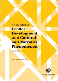 Leader Development As a Cultural and Narrative Phenomenon 