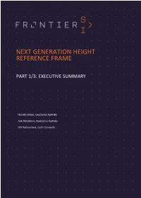 Next Generation Height Reference Frame