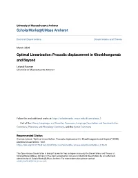 Optimal Linearization: Prosodic Displacement in Khoekhoegowab and Beyond