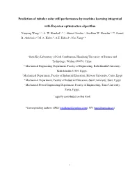 Prediction of Tubular Solar Still Performance by Machine Learning Integrated