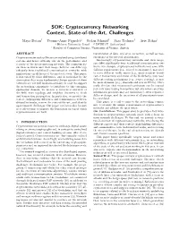 SOK: Cryptocurrency Networking Context, State-Of-The-Art, Challenges