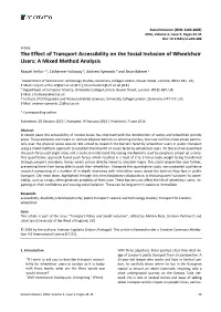 The Effect of Transport Accessibility on the Social Inclusion of Wheelchair Users: a Mixed Method Analysis