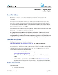 Maccaption Version 6.6.1 Release Notes for Maccaption