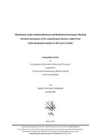 Mechanistic Study of Physicochemical and Biochemical Processes