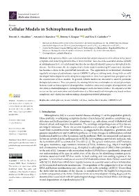 Cellular Models in Schizophrenia Research