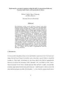 Exploring the Conceptual Expansion Within the Field of Organizational Behavior: Organizational Climate and Organizational Culture