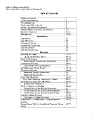 Table of Contents