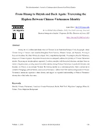 Traversing the Hyphen Between Chinese-Vietnamese Identity