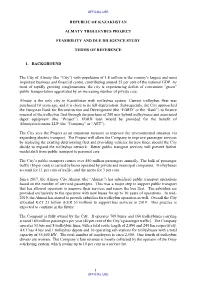 1 Republic of Kazakhstan Almaty Trolleybus Project