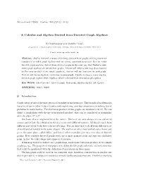 A Calculus and Algebra Derived from Directed Graph Algebras