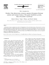 Huxley's Line Demarcates Extensive Genetic Divergence Between