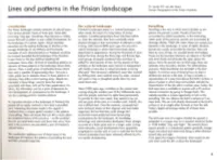 Lines and Patterns in the Frisian Landscape Human Geographer at the Frisian Academy