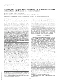 Nanobacteria: an Alternative Mechanism for Pathogenic Intra- and Extracellular Calcification and Stone Formation