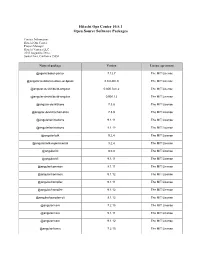 Open Source Software Packages
