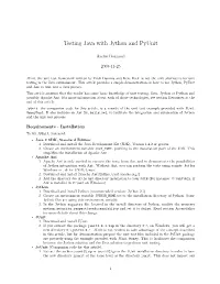 Testing Java with Jython and Pyunit