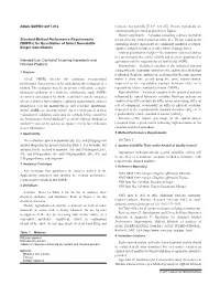 AOAC SMPR® 2017.012 Standard Method Performance Requirements