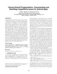 Characterizing and Detecting Compatibility Issues for Android Apps
