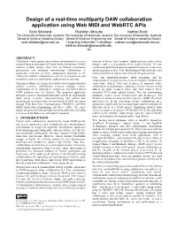 Design of a Real-Time Multiparty DAW Collaboration Application Using Web