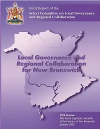 Select Committee on Local Governance and Regional Collaboration