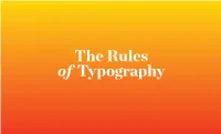 5 the Rules of Typography