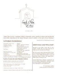 Liturgy Schedule