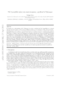 PAC Learnability Under Non-Atomic Measures: a Problem by Vidyasagar
