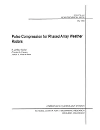 PART0001 (Pulse Compression for Phased Array Weather Radars.)
