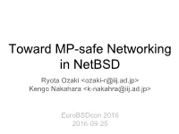 Toward MP-Safe Networking in Netbsd