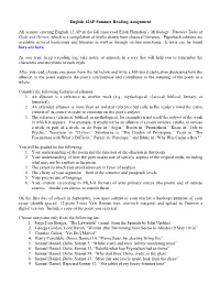 English 12AP Summer Reading Assignment