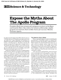 Expose the Myths About the Apollo Program President Bush Has Announced a Program to Return to the Moon and Head for Mars