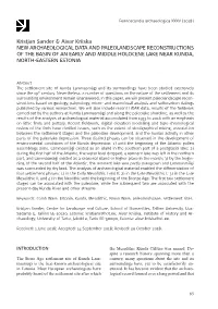 Kristjan Sander & Aivar Kriiska NEW ARCHAEOLOGICAL DATA AND