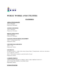 Public Works and Utilities
