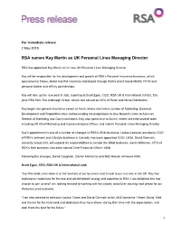RSA Names Kay Martin As UK Personal Lines Managing Director