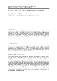 Structural Behaviour of the Corbelled Vaults of Ta Prohm