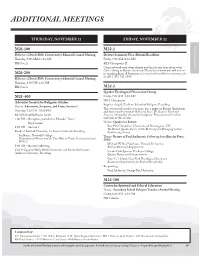Additional Meetings